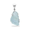Starborn Rough Aquamarine Sterling Silver Pendant - Large