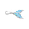 Starborn Sterling Silver Blue Opal Whale Pendant - Medium