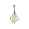 Starborn Rough Brasilian Hiddenite Sterling Silver Pendant - Small transparent