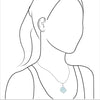Starborn Rough Aquamarine Sterling Silver Pendant - Large
