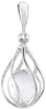 Starborn Danburit polished ball in 925 sterling silver spiral cage