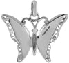 Starborn opalized Canadian Ammolite 925 Sterling Silver Butterfly Pendant with Bale