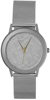 Starborn Creations Uhr aus echtem Gibeon-Meteoriten mit großem 30-mm-Zifferblatt und Edelstahl-Mesh-Band