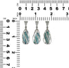 Starborn Aqua Aura Quartz Crystal Point in 925 Sterling Silver Spiral Cage