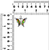 Starborn opalized Canadian Ammolite 925 Sterling Silver Butterfly Pendant with Bale