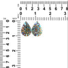 Ammonit mit Abalone-Inlay-Cabochons 25 mm – 1 Paar