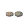 Ammonite with Ammolite Inlay Cabochons 18-19mm round
