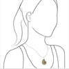 Starborn Mother of Pearl Inlaid Ammonite Pendant in Sterling Silver