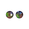 Ammolite Round Faceted Stones 8mm - 1 pair