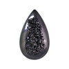 Fenster-Druse Black Knight Birnen-Cabochon 16mm 