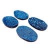 Drusy Blue Large Oval Cabochons 35mm - 4 pieces