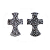 Drusy Black Cross Cabochons 18 mm – 1 Paar 