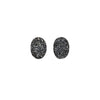 Drusy Black Oval Cabochons 10mm - 1 pair