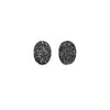 Drusy Black Oval Cabochons 10mm - 1 pair