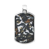 Starborn Sericho Pallasite Meteorite (Peridot Inclusions) Dog Tag Pendant Sterling Silver