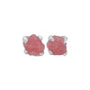 Starborn Rough Rhodonite Post Earrings in Sterling Silver