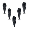 Hand carved Black Tektite Raven skull 42-43mm