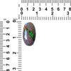 Fossil Dinosaur Bone with Ammolite Inlay Large Cabochon 40mm - 1 piece