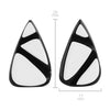 Fordite Black & White Pear Cabochons 26mm - 1 pair