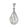 Spirit Quartz Sphere Spiral Pendant in Sterling Silver