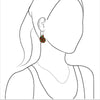Starborn Ammolite inlaid Ammonite Earrings