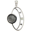 Starborn Creations Sterling Silver, Moldavite and Muonionalusta Meteorite Stellar Pendant