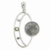 Starborn Creations Sterling Silver, Moldavite and Muonionalusta Meteorite Stellar Pendant