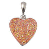 Starborn Creations Sterling Silver Quartz Drusy Heart Pendant