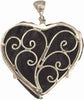 Starborn Creations Sterling Silver Rainbow Titanium Purple Chalcedony Drusy Heart Pendant