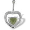 Starborn Faceted Genuine Moldavite Heart Pendant