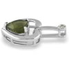Starborn Faceted Genuine Moldavite Heart Pendant