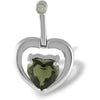 Starborn Faceted Genuine Moldavite Heart Pendant