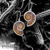 Starborn Sterling Silver Fossilized Ammonite Earrings